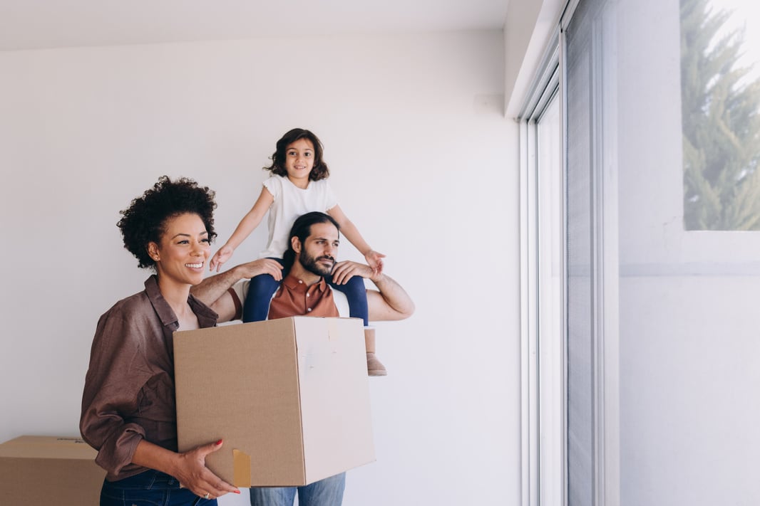 Moving In Family Moving In to New Home